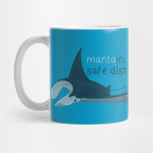 Manta ray safe distance reminder Mug